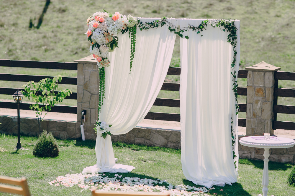 altar with flowers